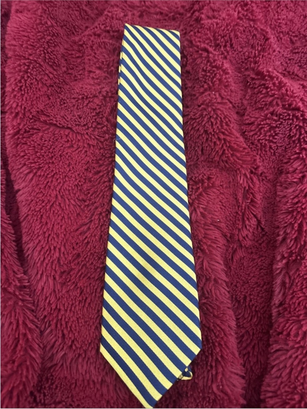 Nautica Men's Silk Tie Yellow & Navy Blue Striped